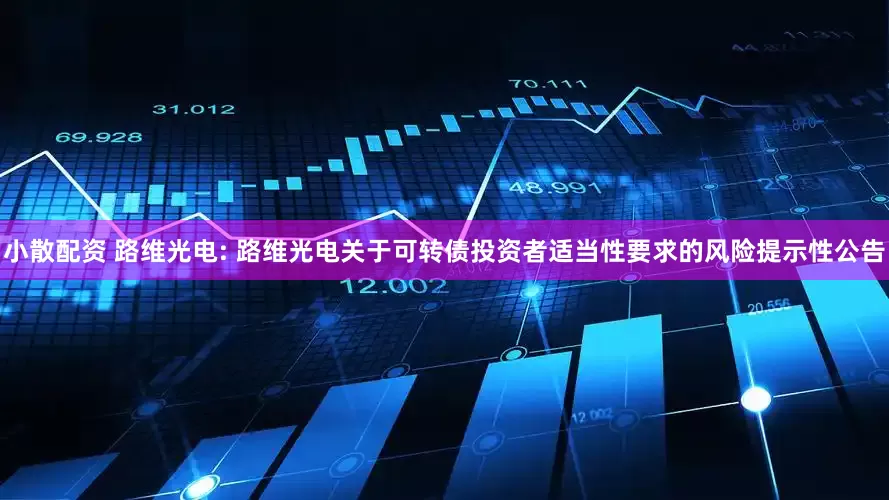 小散配资 路维光电: 路维光电关于可转债投资者适当性要求的风险提示性公告